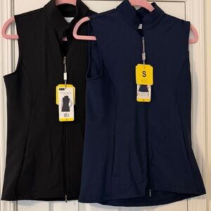 Greg Norman Collection Black and Navy Sleeveless Vests Bundle NWT